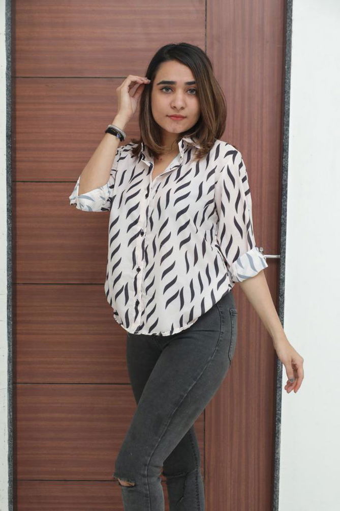 Beautiful Printed Shirts Designer Ladies Top Catalog